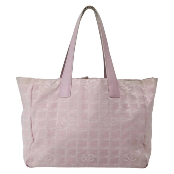 CHANEL New Travel Line Tote Bag Nylon Pink Gold CC Auth BA5975 - Picture 2 of 15